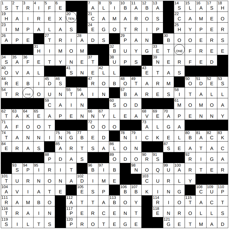 0105 25 NY Times Crossword 5 Jan 25 Sunday NYXCrossword
