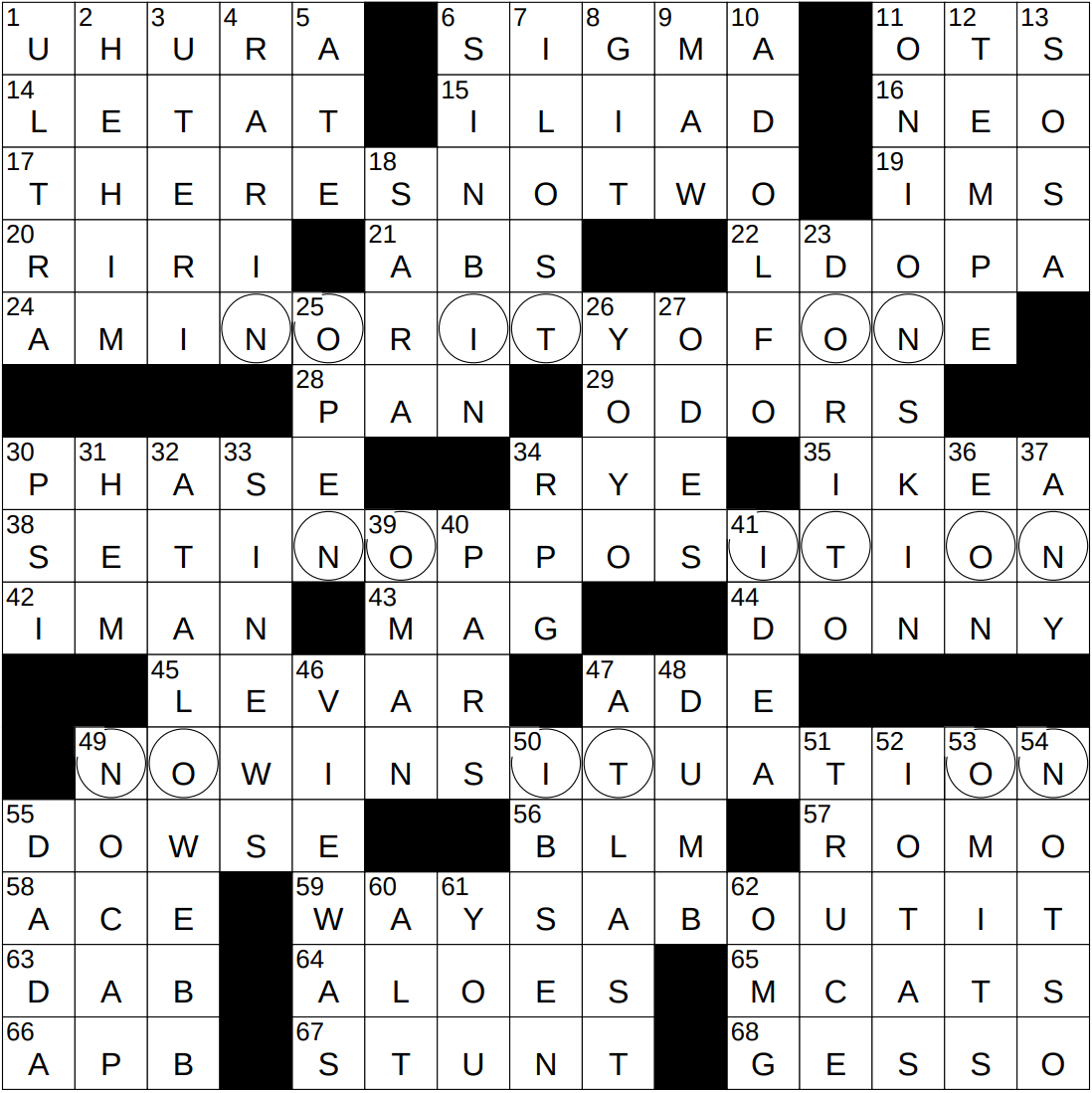 0106 26 NY Times Crossword 6 Jan 26 Tuesday NYXCrossword