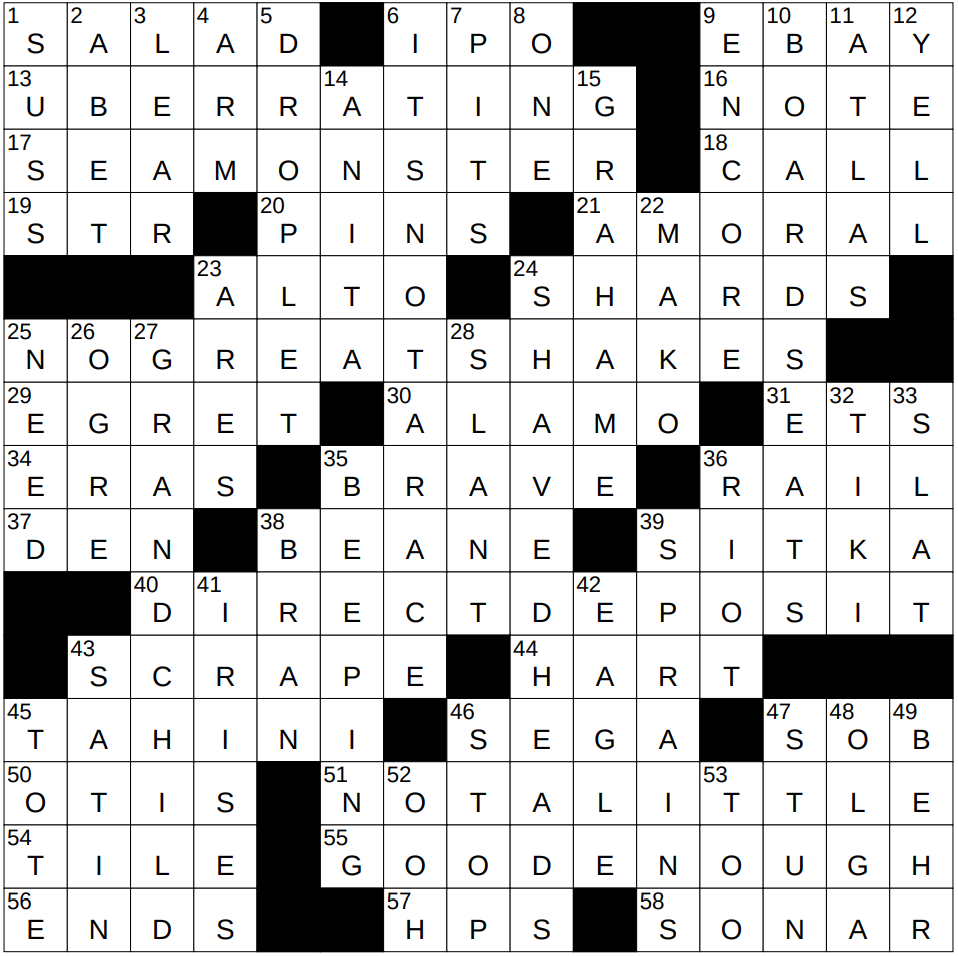 0117 25 NY Times Crossword 17 Jan 25 Friday NYXCrossword