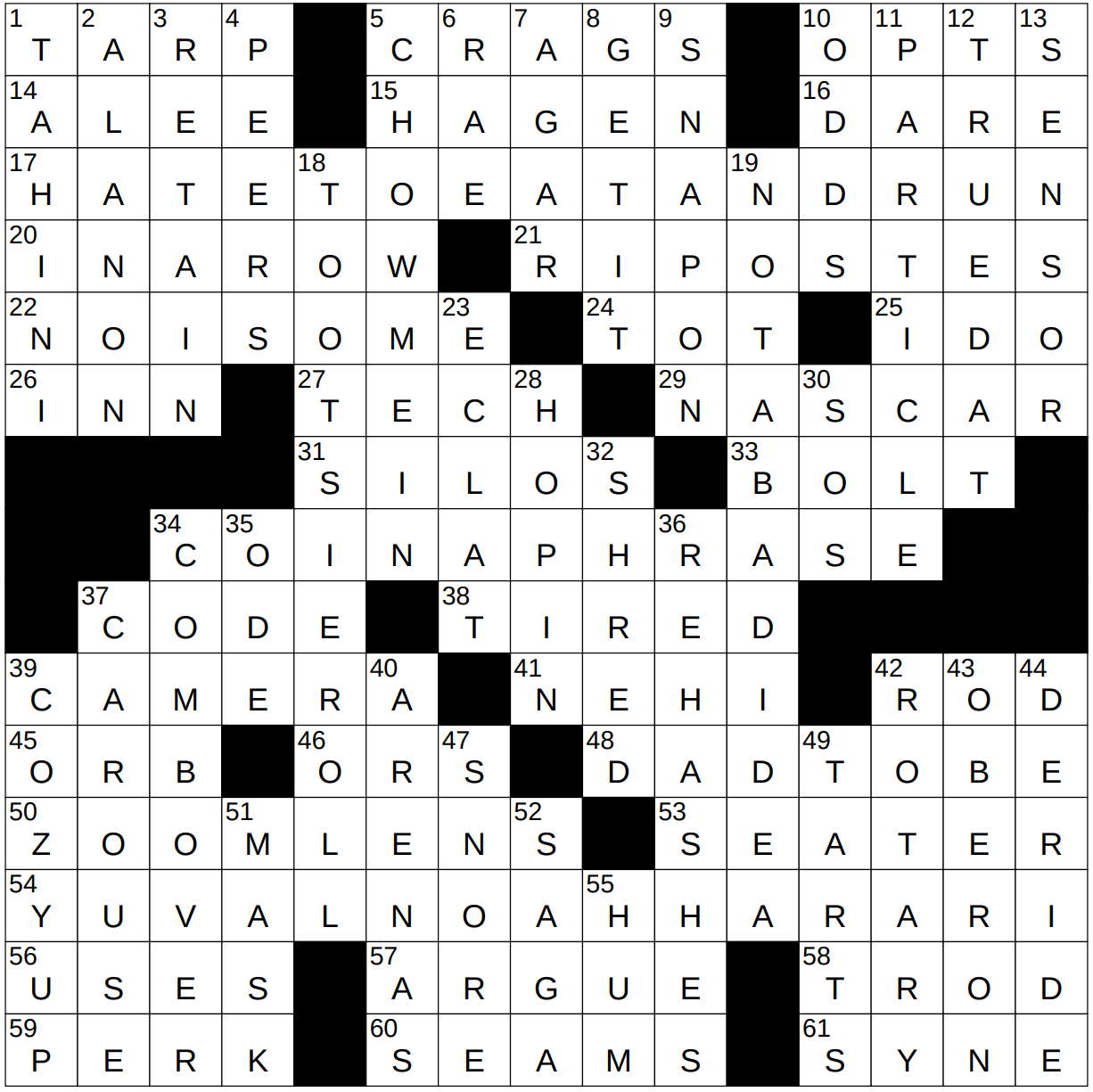 0120 23 NY Times Crossword 20 Jan 23 Friday NYXCrossword