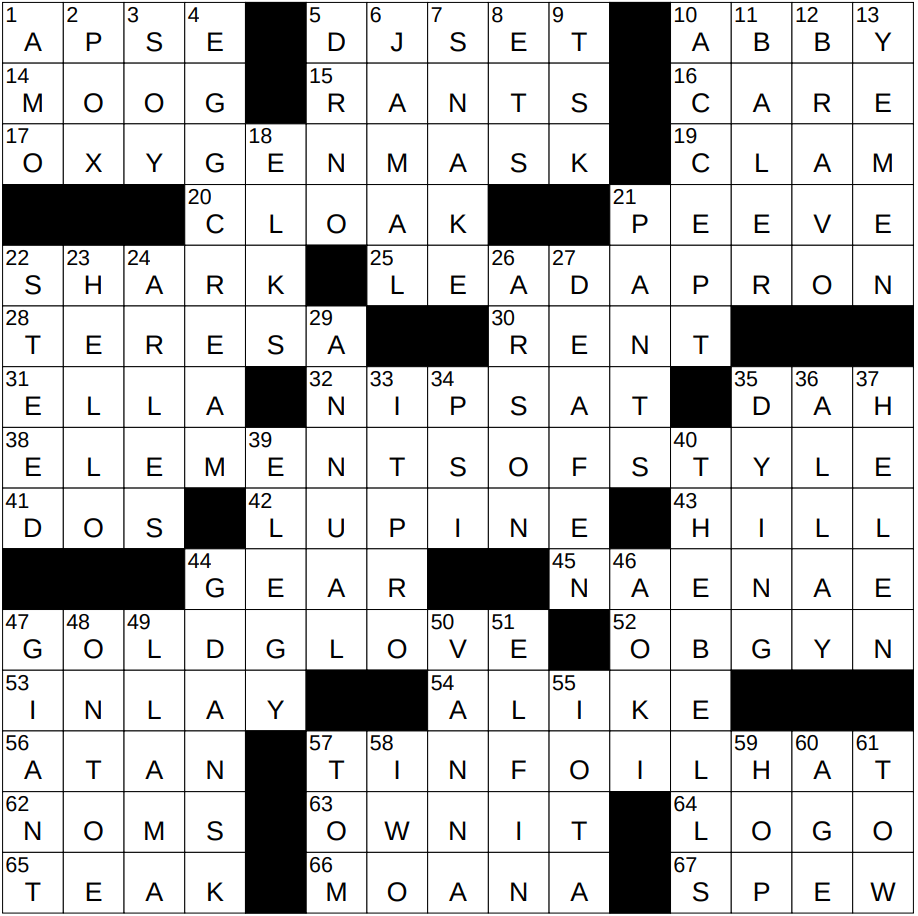 0123 24 NY Times Crossword 23 Jan 24 Tuesday NYXCrossword 0123 24 NY Times Crossword 23 Jan 24 Tuesday NYXCrossword