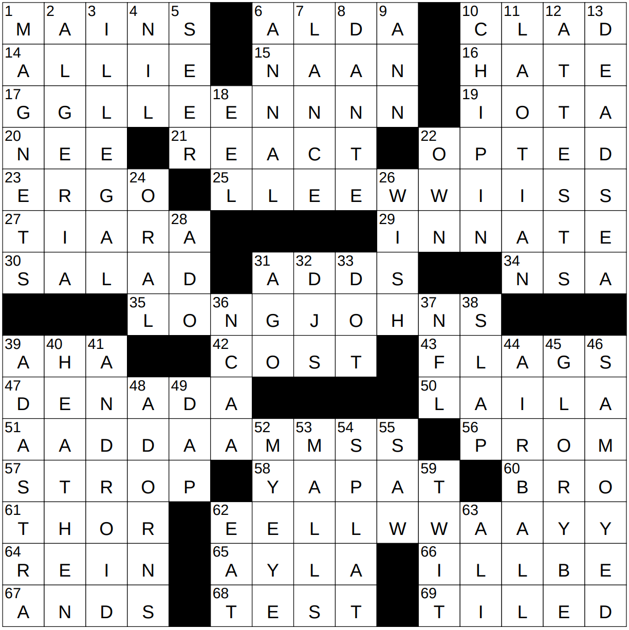 0124 24 NY Times Crossword 24 Jan 24 Wednesday NYXCrossword