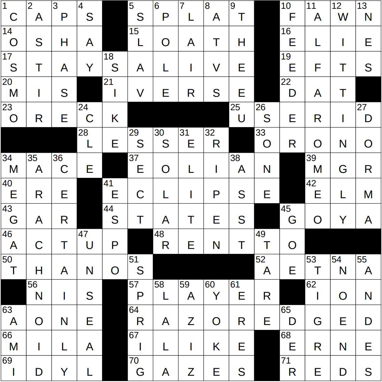 0421 22 NY Times Crossword 21 Apr 22 Thursday NYXCrossword