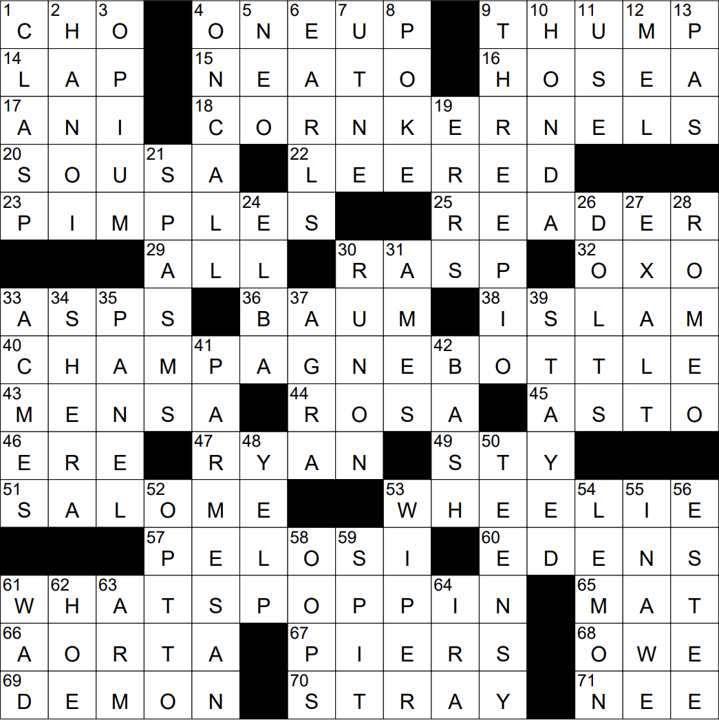 0424 23 NY Times Crossword 24 Apr 23 Monday NYXCrossword