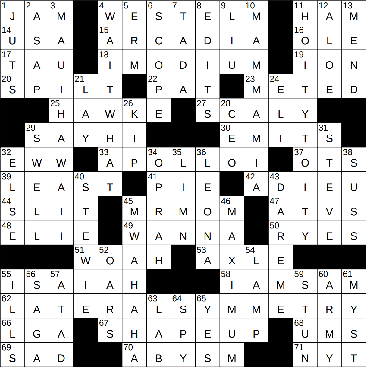 0424 24 NY Times Crossword 24 Apr 24 Wednesday NYXCrossword