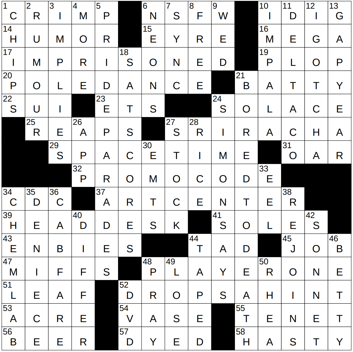 0513 23 NY Times Crossword 13 May 23 Saturday NYXCrossword