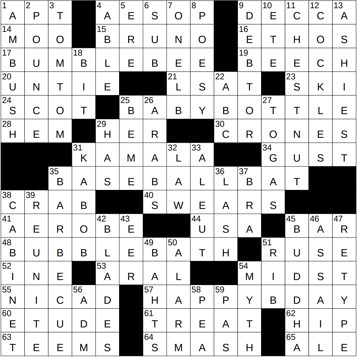 0515 24 NY Times Crossword 15 May 24 Wednesday NYXCrossword