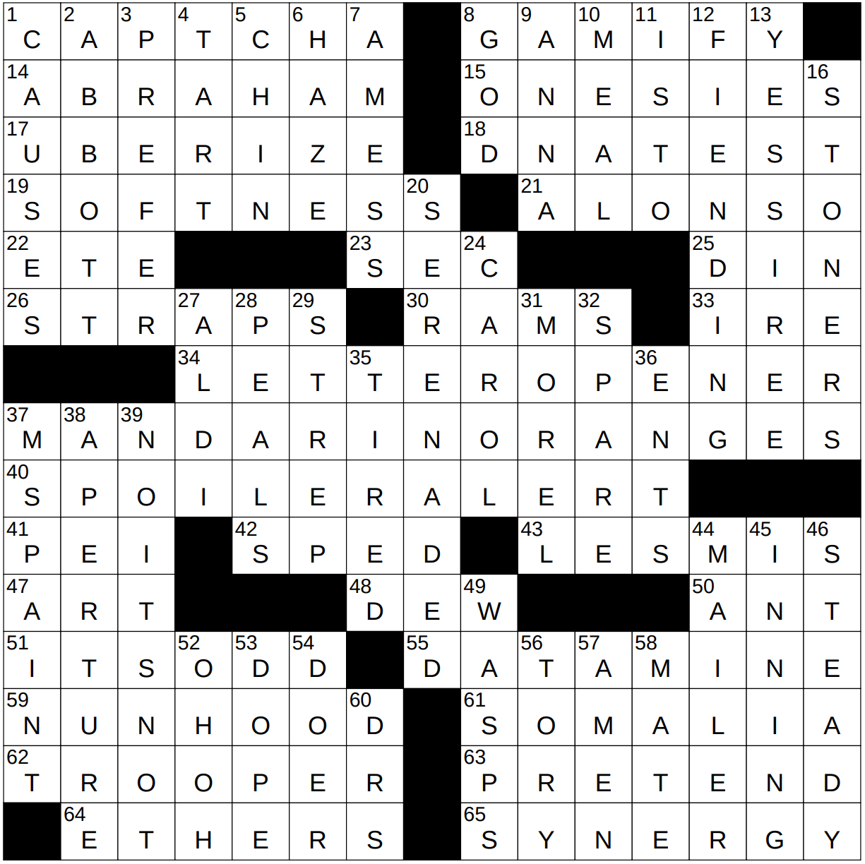 0531 24 NY Times Crossword 31 May 24 Friday NYXCrossword