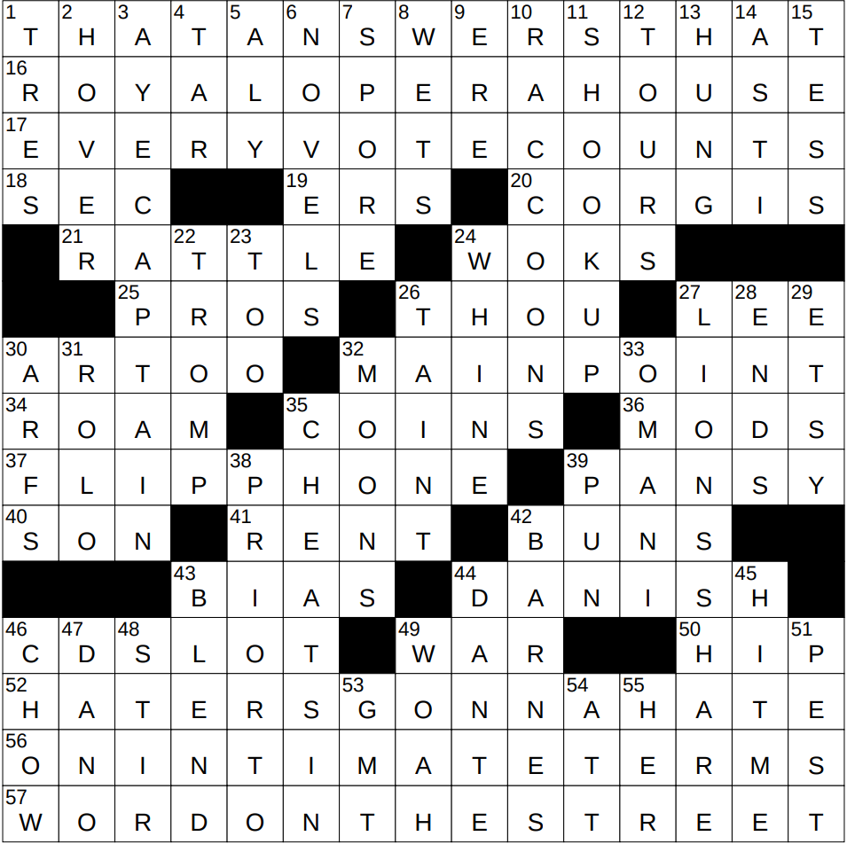 0620 25 NY Times Crossword 20 Jun 25 Friday NYXCrossword