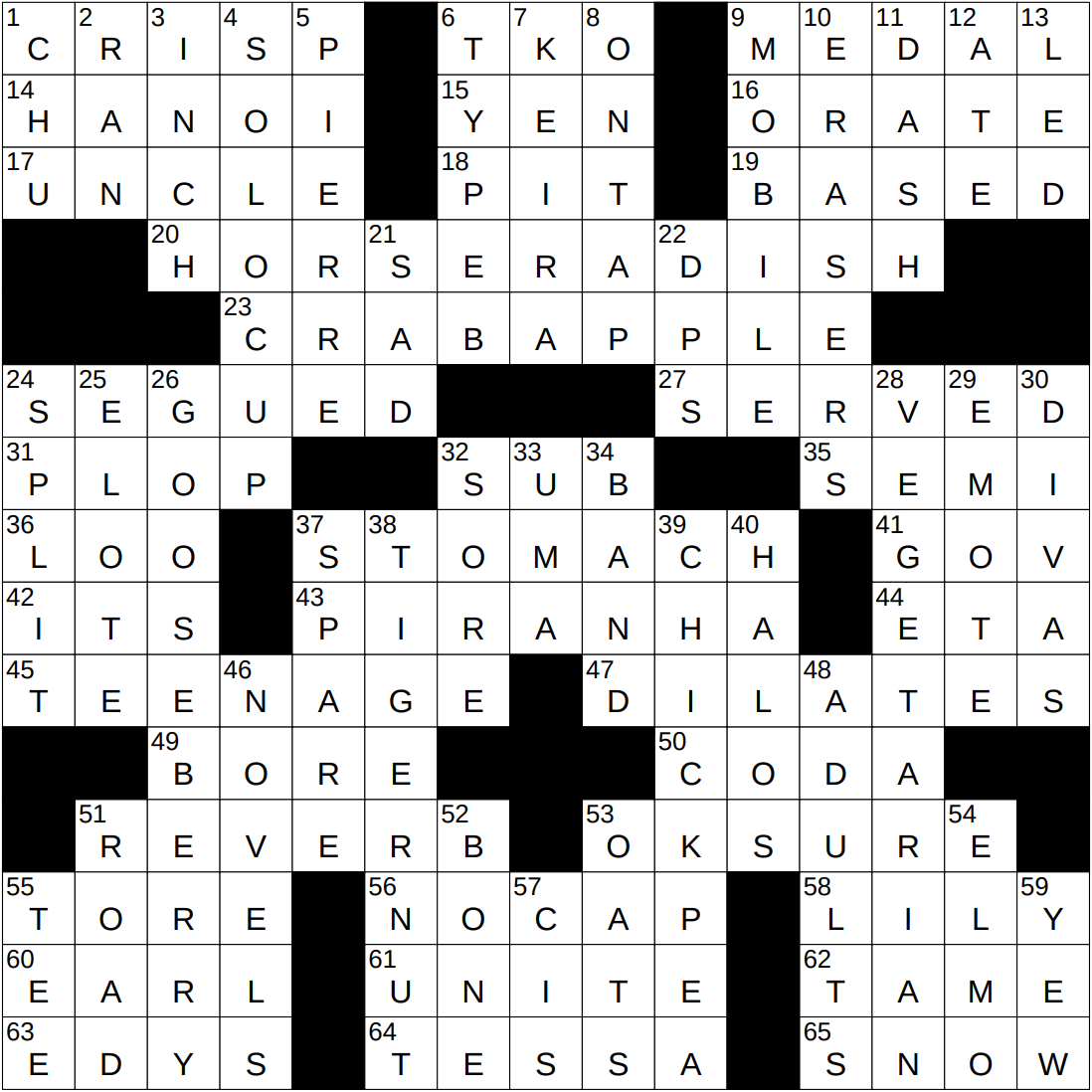 0701 25 NY Times Crossword 1 Jul 25 Tuesday NYXCrossword