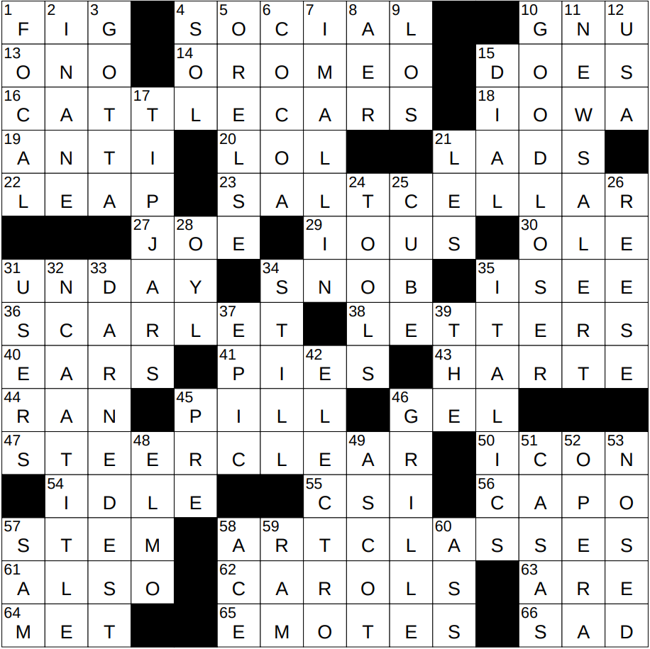 0724 23 NY Times Crossword 24 Jul 23 Monday NYXCrossword