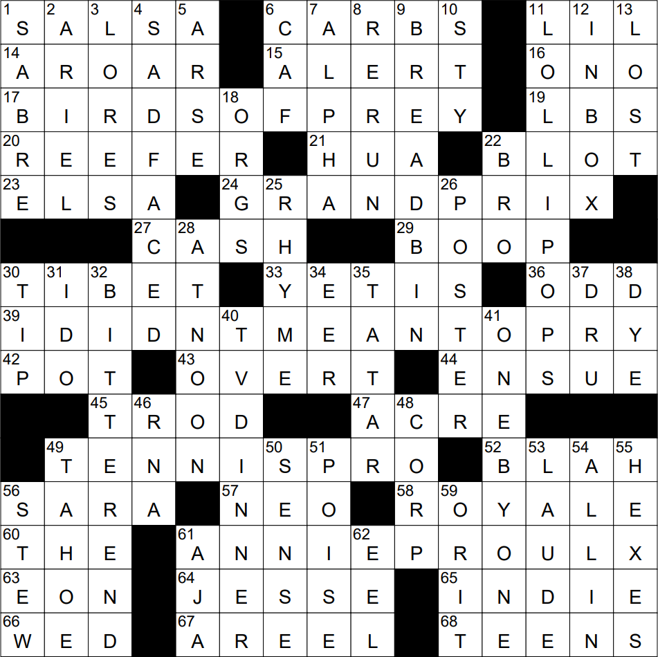 0725 22 NY Times Crossword 25 Jul 22 Monday NYXCrossword