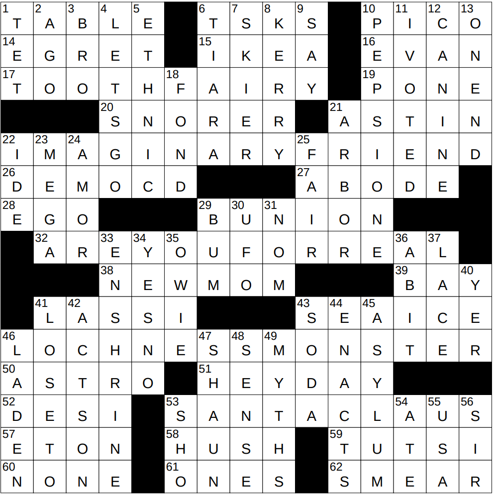 0812 24 NY Times Crossword 12 Aug 24 Monday NYXCrossword