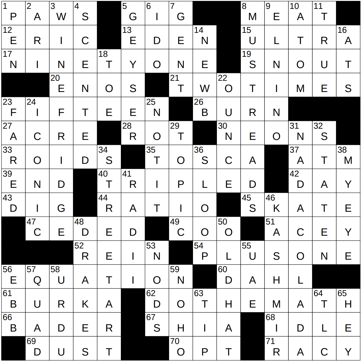 0901 22 NY Times Crossword 1 Sep 22 Thursday NYXCrossword
