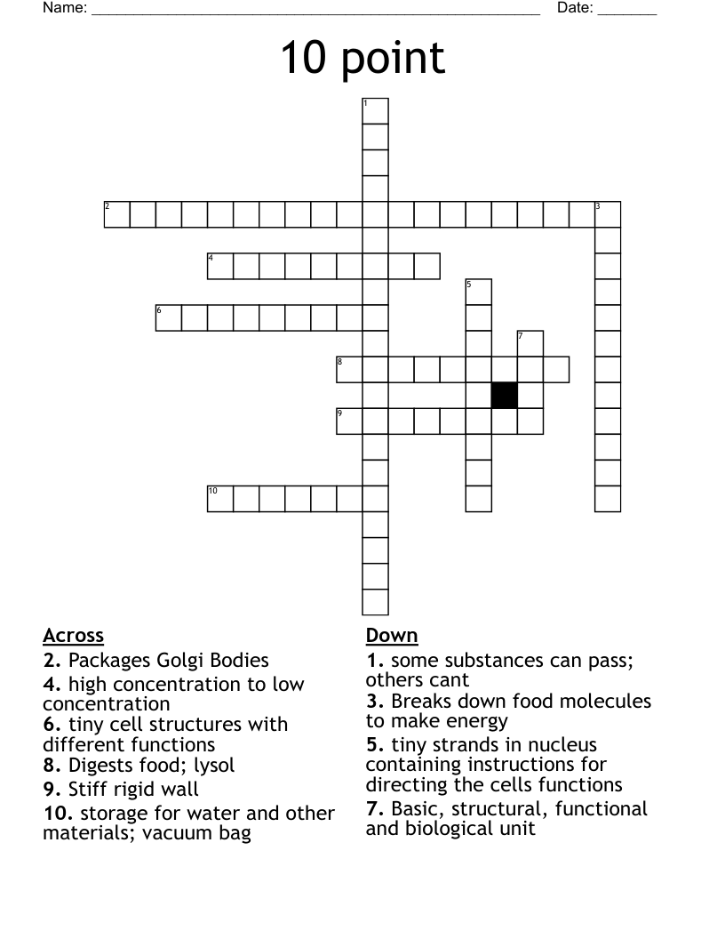 10 Point Crossword WordMint 10 Point Crossword WordMint