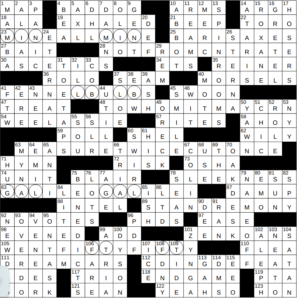 1012 25 NY Times Crossword 12 Oct 25 Sunday NYXCrossword