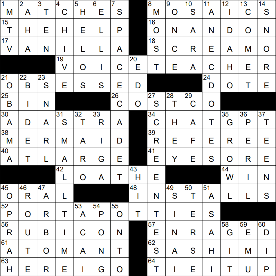 1013 23 NY Times Crossword 13 Oct 23 Friday NYXCrossword