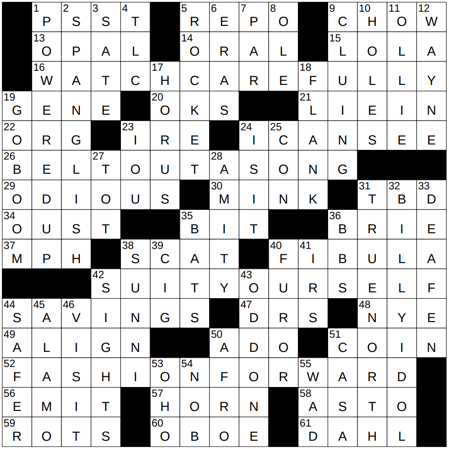 1104 24 NY Times Crossword 4 Nov 24 Monday NYXCrossword