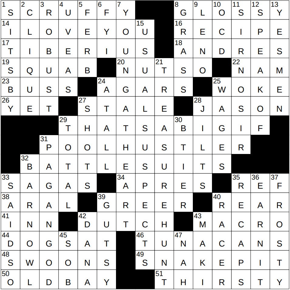1123 24 NY Times Crossword 23 Nov 24 Saturday NYXCrossword