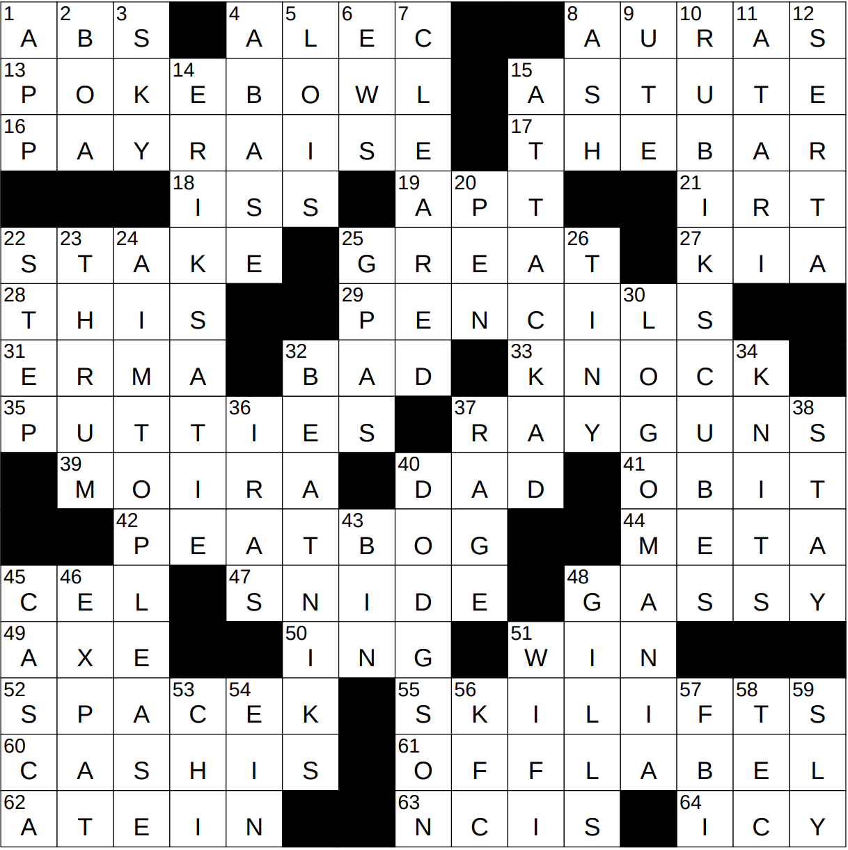 1226 24 NY Times Crossword 26 Dec 24 Thursday NYXCrossword