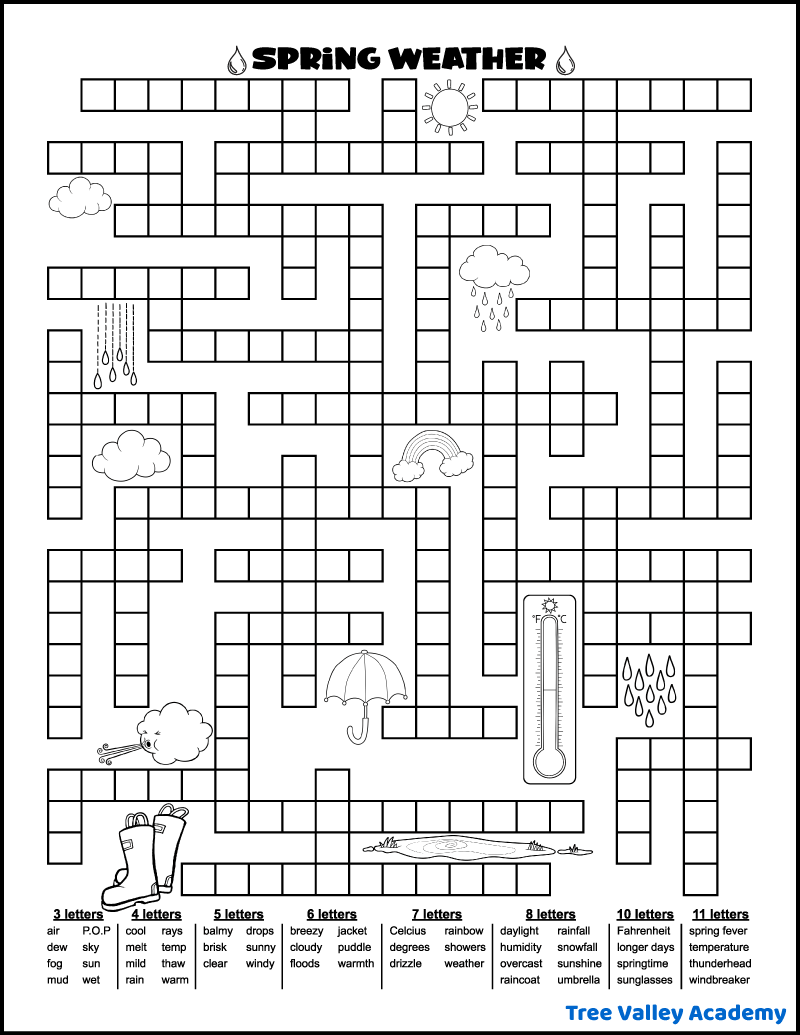 24 Free Printable Fill In Word Puzzles For Kids Tree Valley Academy