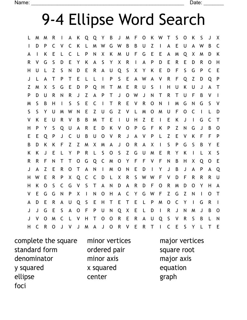 9 4 Ellipse Word Search WordMint