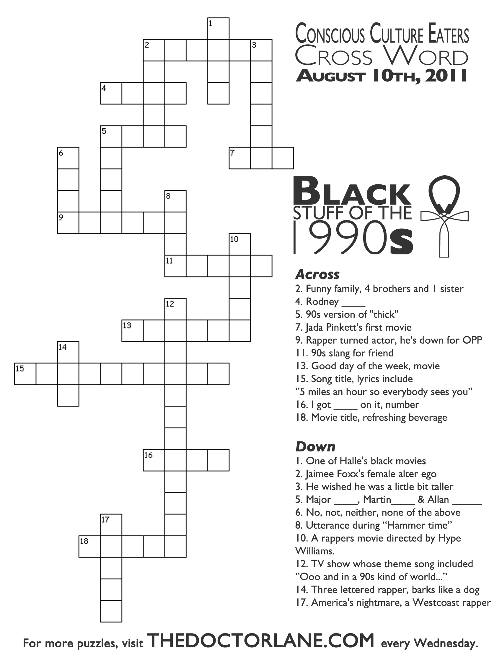 90s Music Crossword Puzzles Printable Sally Crossword Puzzles
