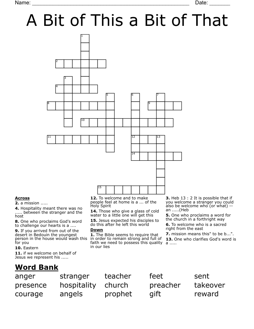 A Bit Of This A Bit Of That Crossword WordMint