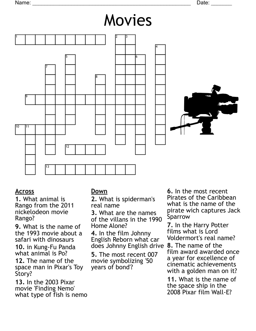 A Hitchcock Mind Game Crossword WordMint