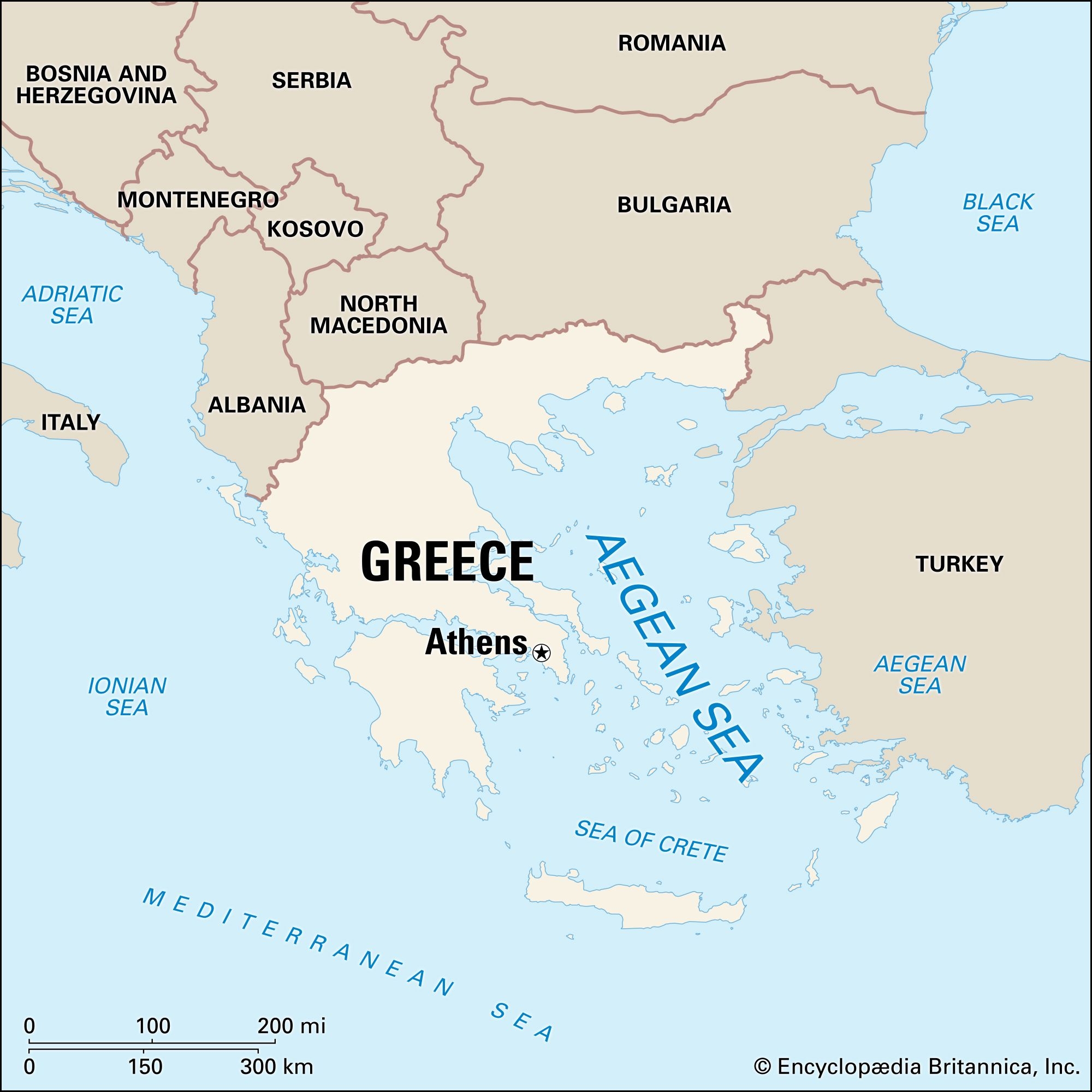 Aegean Sea Map Location Description Britannica