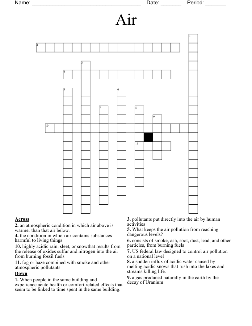 Air Crossword WordMint Air Crossword WordMint