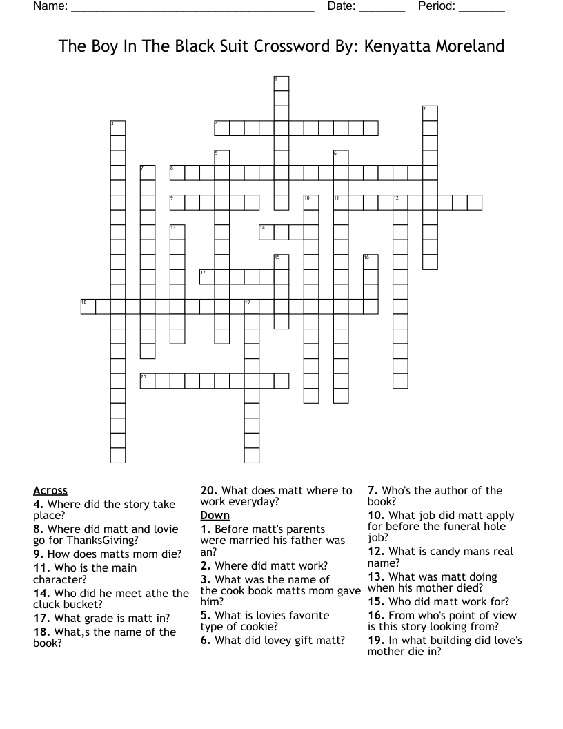 Airborn Crossword Puzzle WordMint