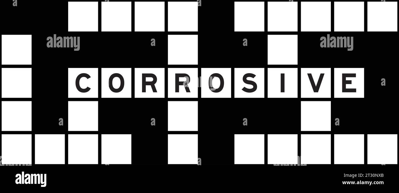 Alphabet Letter In Word Corrosive On Crossword Puzzle Background Stock Vector Image Art Alamy