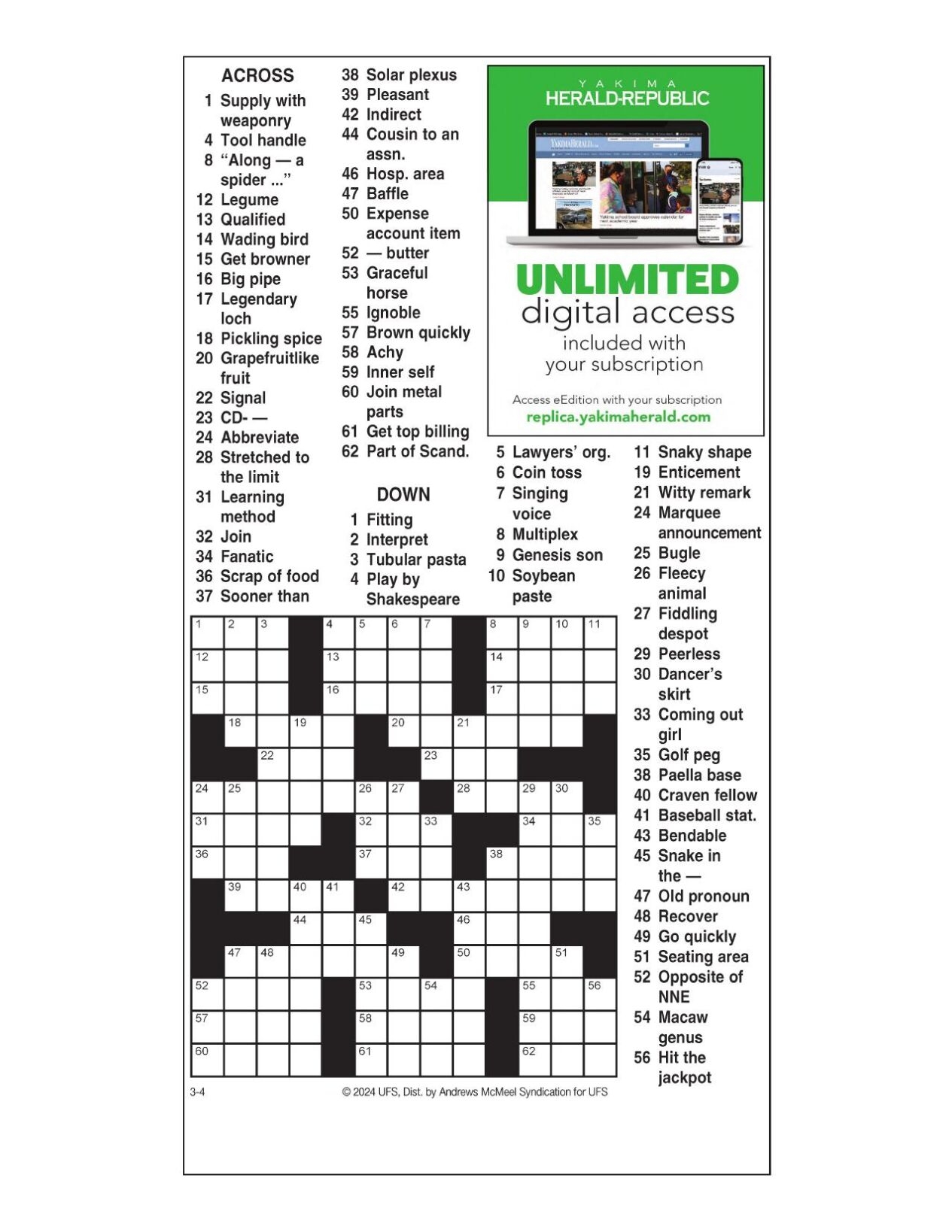 witty remark crossword