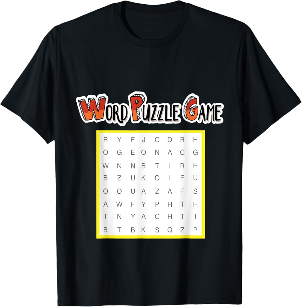 Amazon Stuffed Crossword Clue WORD PUZZLE GAME Stuffed T Shirt Clothing Shoes Jewelry