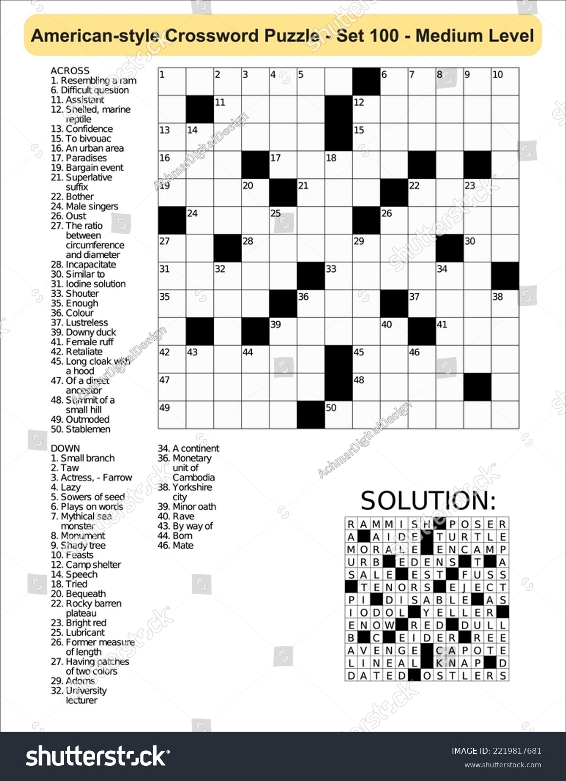 American style Crossword Puzzle Game 13 X 2219817681 Shutterstock American style Crossword Puzzle Game 13 X 2219817681 Shutterstock