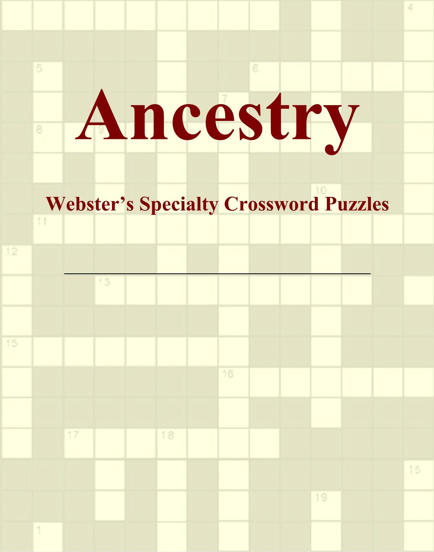 Ancestry Webster s Specialty Crossword Puzzles International Icon Group Books Amazon ca