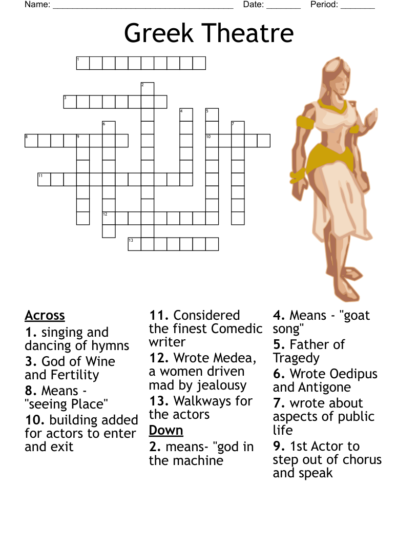 Ancient Greek Theater Crossword WordMint