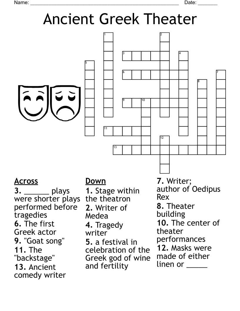 Ancient Greek Theater Crossword WordMint