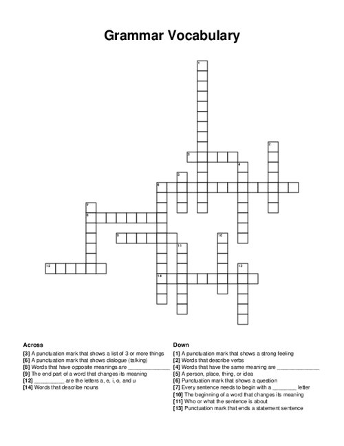 vocabulary crossword puzzle vocabulary crossword puzzle