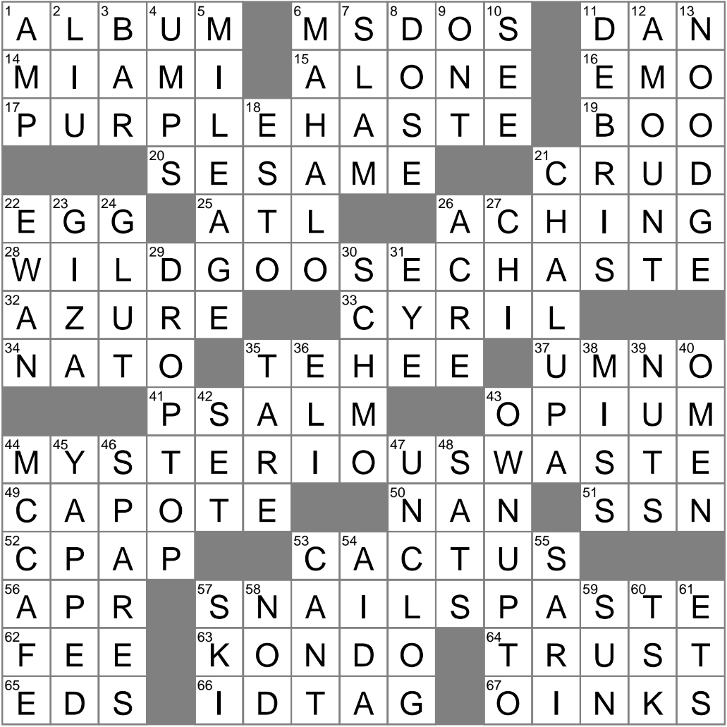 Annoying One Crossword Clue Archives LAXCrossword Annoying One Crossword Clue Archives LAXCrossword