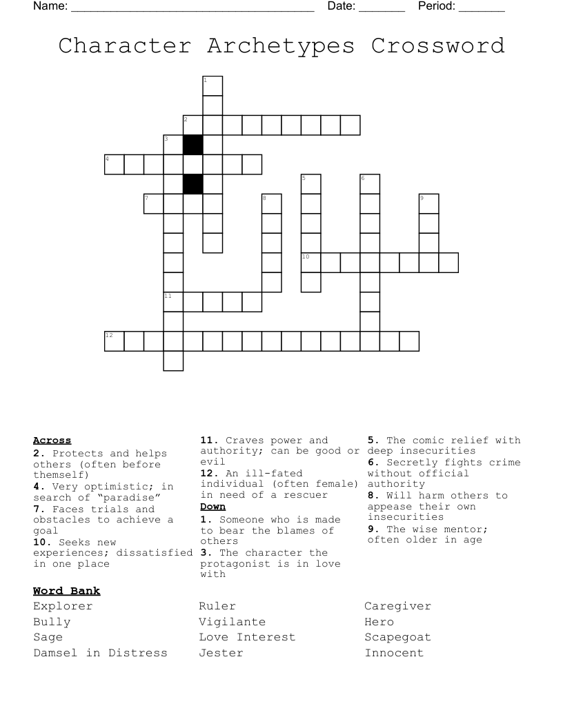 Archetype Crossword Clue Archetype Crossword Clue