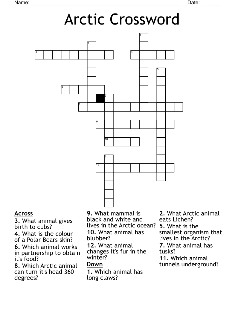 Arctic Crossword WordMint