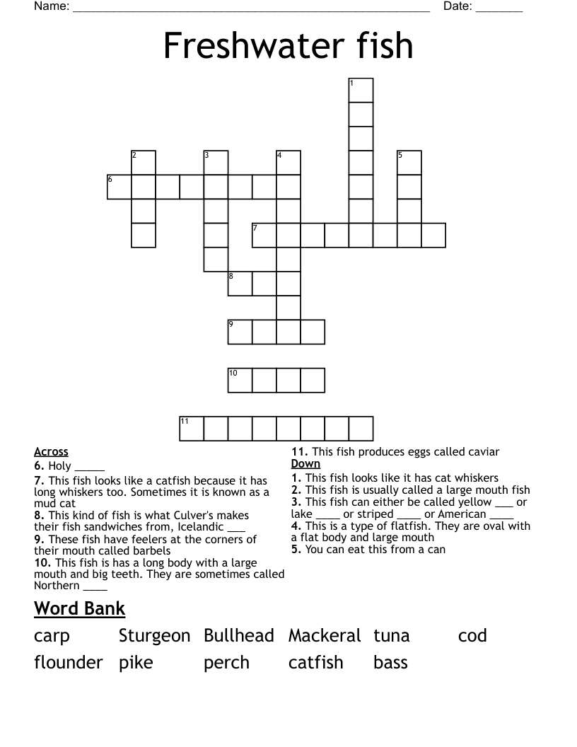 Atlantic Fish Aka Moonfish Crossword Puzzle
