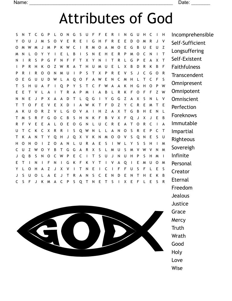 Attributes Of God Crossword WordMint