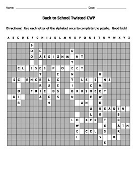 twisted crossword puzzle clue