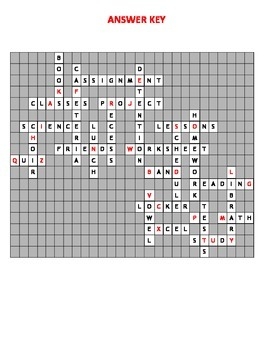 Back To School Twisted Crossword Puzzle By Jodi 39 s Jewels TpT