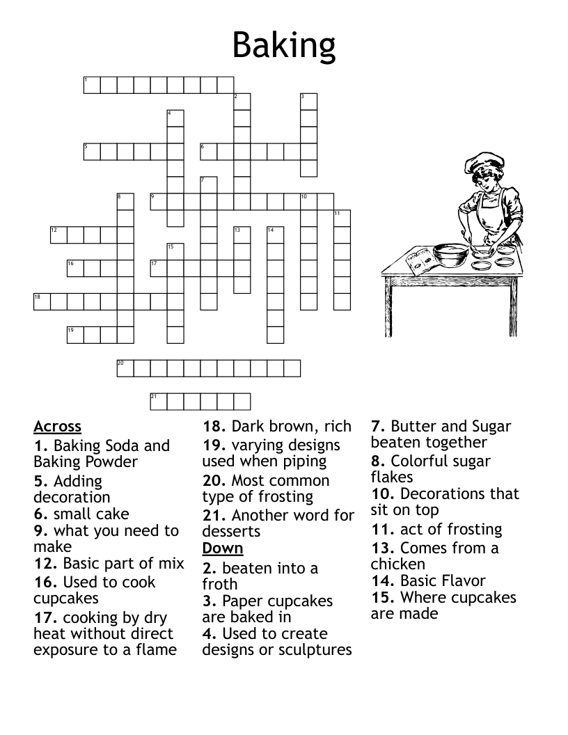 Baking Crossword WordMint Baking Crossword WordMint