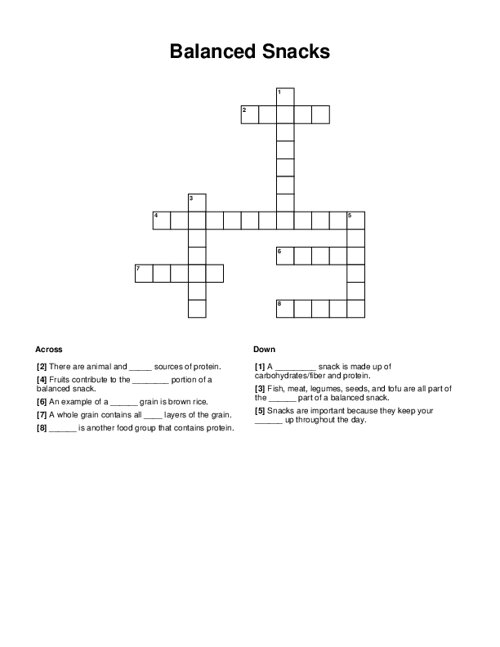 snack crossword puzzle clue