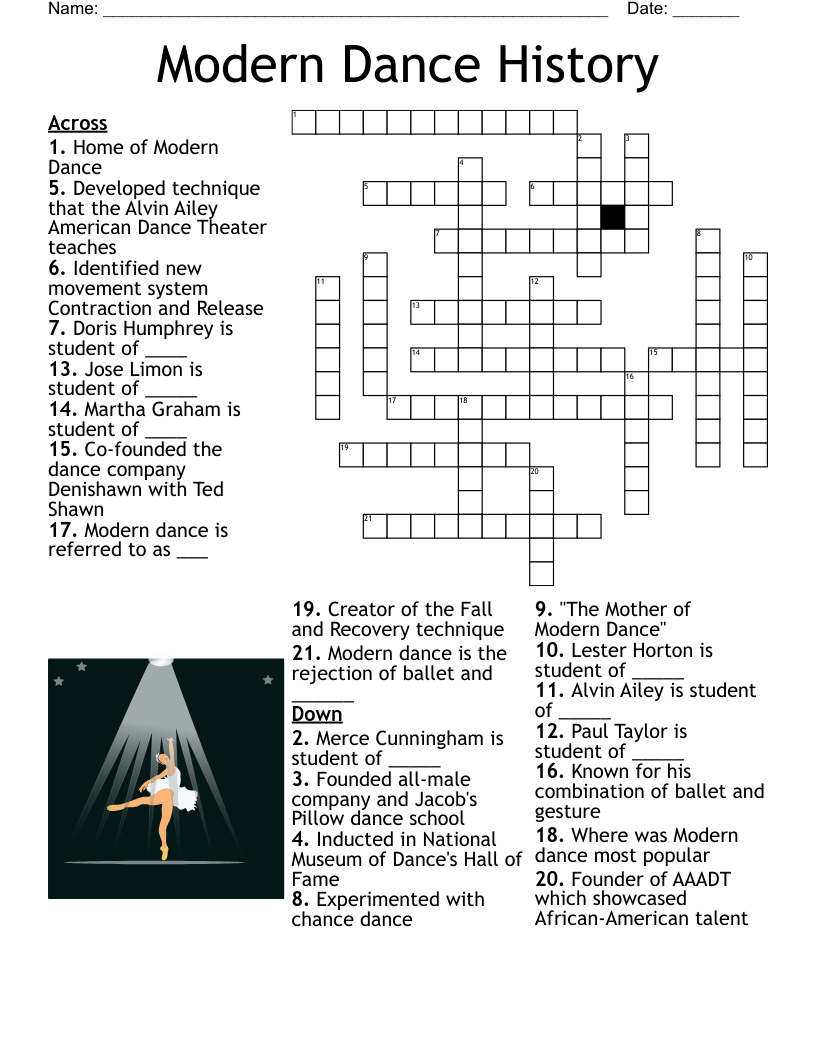 Ballroom Dances Crossword WordMint Ballroom Dances Crossword WordMint